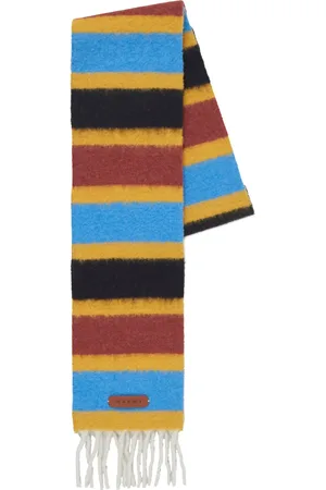 Marni écharpe rayée à logo appliqué