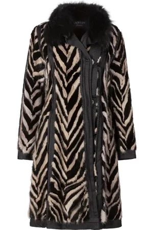 Lanvin Manteau en fourrure artificielle à imprimé animalier