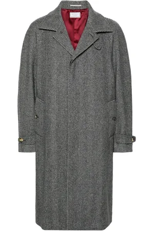 Brunello Cucinelli Trench à motif de chevrons