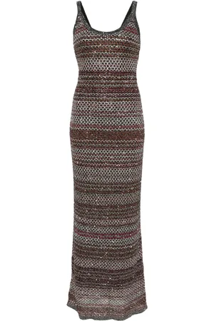 Missoni Robe longue en maille zig-zag