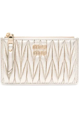 Miu Miu Portefeuille en cuir à design matelassé
