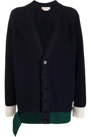 Marni Cardigan nervuré à col v