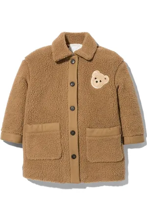 Palm Angels Manteau à motif ourson