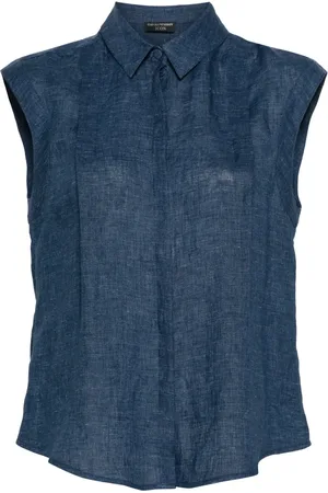 Emporio Armani Chemise en chambray à plis