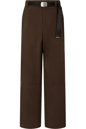 Studio Tomboy Pantalon en laine à taille ceinturée