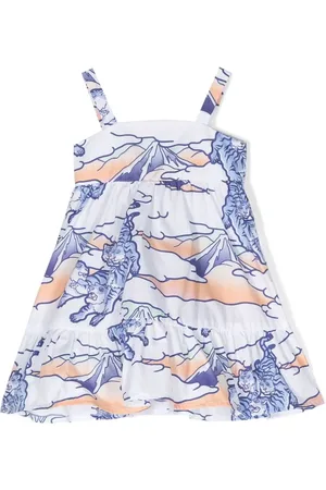 Kenzo Robe en coton à imprimé graphique