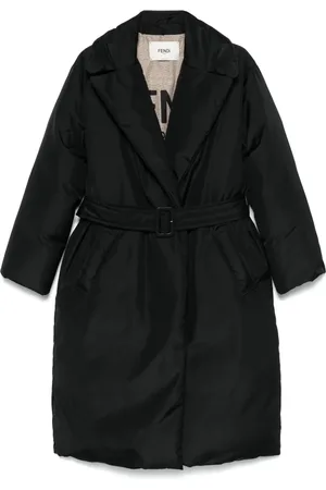 Fendi Manteau à logo brodé