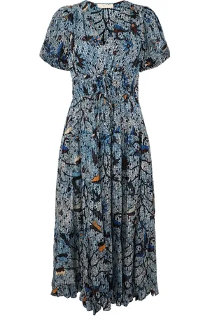 ULLA JOHNSON Robe mi-longue Thelma à fleurs