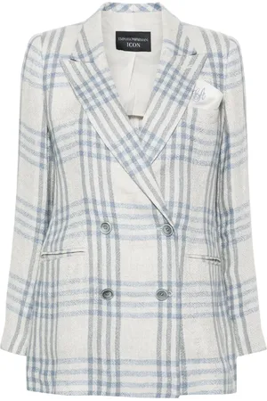 Emporio Armani Blazer croisé à carreaux
