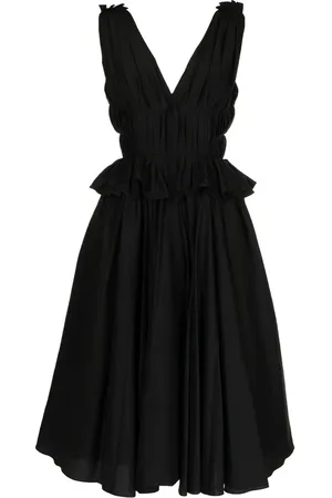 pushBUTTON Robe mi-longue à col v