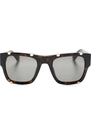 Philipp Plein Lunettes de soleil carrées à logo gravé