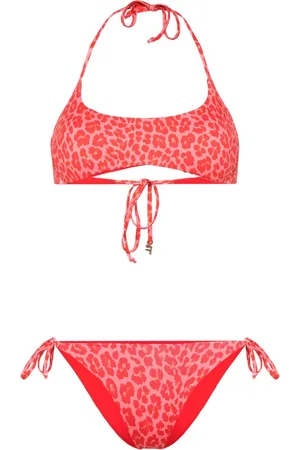FISICO Bikini dos-nu à imprimé léopard