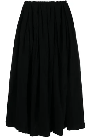 Comme des Garçons Jupe mi-longue plissée en laine
