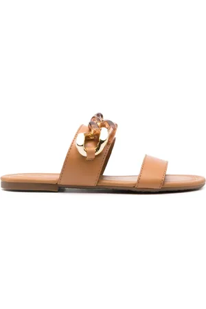 See by Chloé Sandales en cuir à détail de chaîne