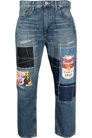JUNYA WATANABE Jean à détails patchwork