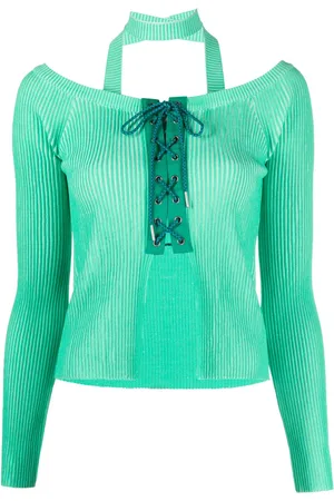 Andersson Bell Cardigan nervuré à détail de laçage