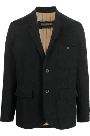 UMA WANG Blazer boutonné à motif jacquard