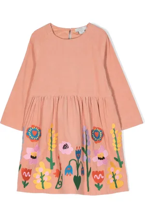 Stella McCartney Robe en coton à fleurs brodées