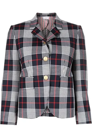 Thom Browne Blazer boutonné à carreaux
