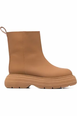 Gia Borghini Bottines en cuir à semelle épaisse