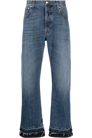 Alexander McQueen Jean court à coupe droite