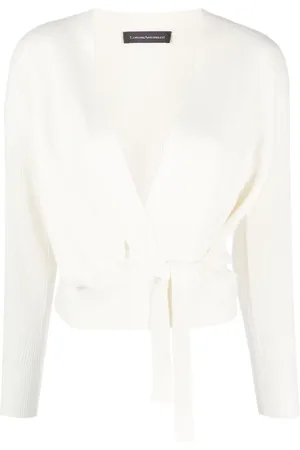 LORENA ANTONIAZZI Cardigan en cachemire à taille nouée