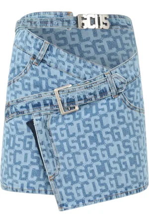 GCDS Minijupe en jean à motif monogrammé