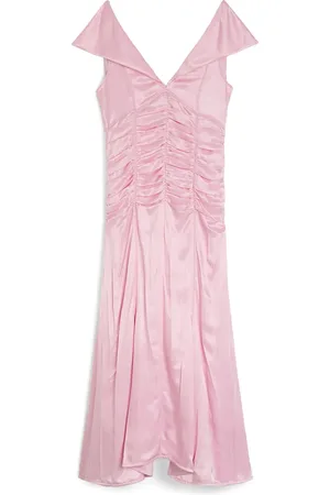 Jil Sander Robe mi-longue à détails plissés