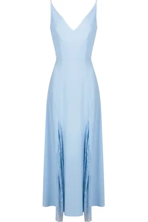 Lethicia Bronstein Robe ornée de dentelle Georgia à coupe longue
