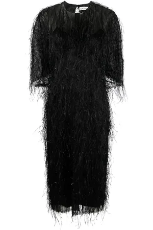 Lanvin Robe mi-longue à franges