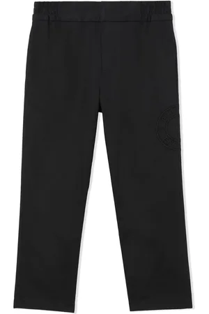 Burberry Pantalon en coton à logo brodé