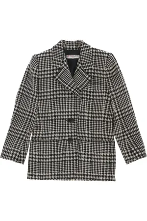 Saint Laurent Veste boutonnée à carreaux (années 1980)