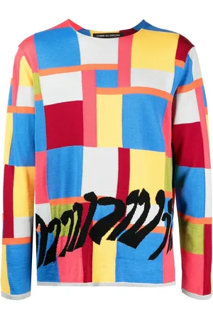 Comme des Garçons Pull colour block en maille intarsia