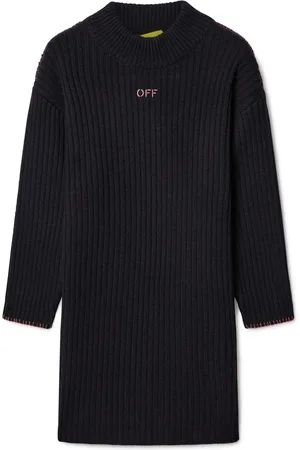OFF-WHITE Robe Off Stamp en maille nervurée