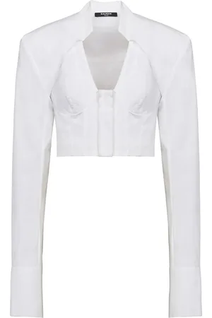 Balmain Blouse crop en coton