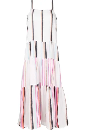 Lemlem Robe rayée à volants superposés