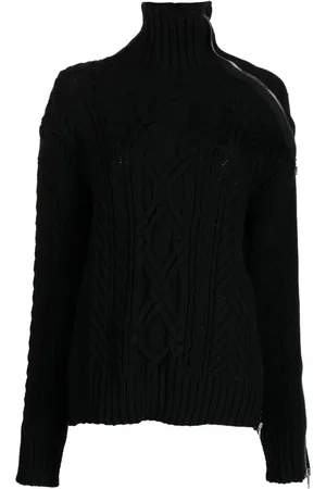 MONSE Pull en maille torsadée à détail de zip