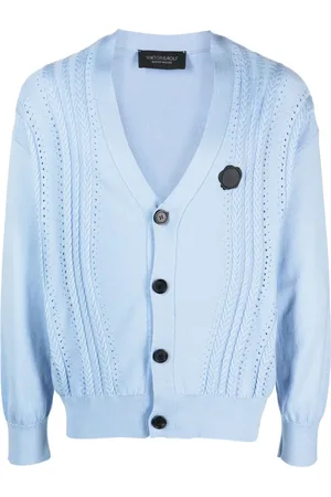 Viktor & Rolf Cardigan en maille torsadée à col v