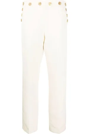 Khaite Pantalon en soie à taille haute