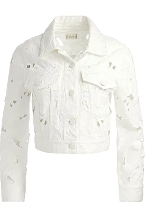 ALICE+OLIVIA Veste en jean Chloe à broderies