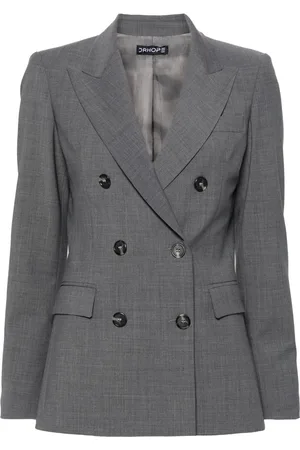 DRHOPE Blazer à boutonnière croisée