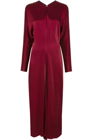 Victoria Beckham Robe mi-longue à manches chauve-souris