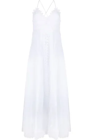 CHARO RUIZ IBIZA Robe longue brodée à col v