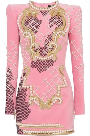 Balmain Robe courte à broderies