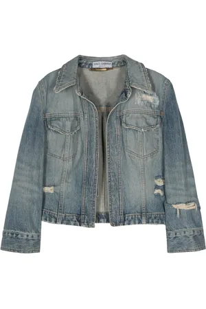 Dolce & Gabbana Veste en jean à effet usé (années 2000)