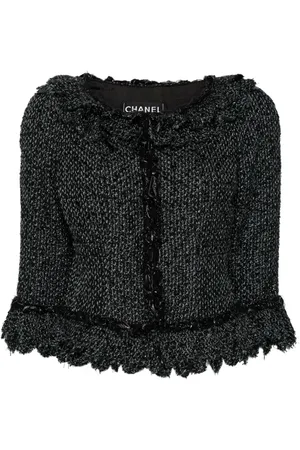 CHANEL Veste en tweed à design sans col (2006)