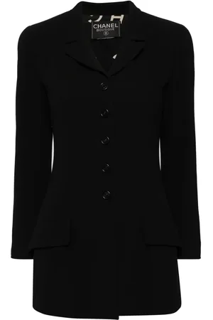 CHANEL Blazer en laine à simple boutonnage (années 1990-2000)