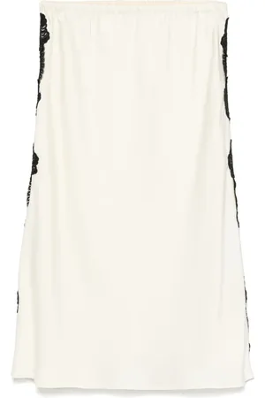 Jil Sander Jupe mi-longue à ornements en dentelle