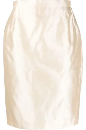 Saint Laurent Jupe en soie à taille haute (années 1990)