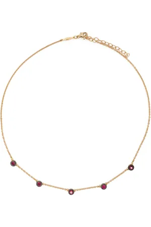 JACQUIE AICHE Collier Sophia en 14ct serti de rubis